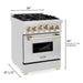 ZLINE Autograph Edition 24" 2.8 cu. ft. Range with Gas Stove and Gas Oven in Stainless Steel with Accents - Topture