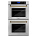ZLINE Autograph Edition Durasnow Stainless Steel Double Wall Oven - Topture