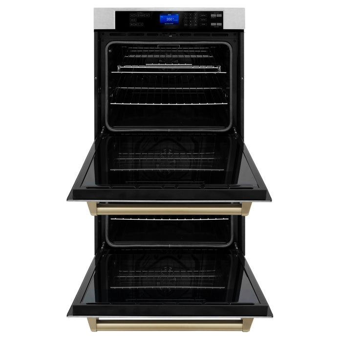 ZLINE Autograph Edition Durasnow Stainless Steel Double Wall Oven - Topture