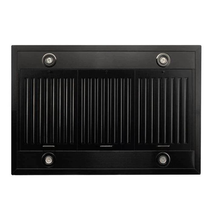 ZLINE BSGL2iN Island Range Hood in Black Stainless Steel - Topture