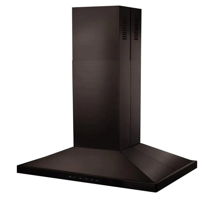 ZLINE BSGL2iN Island Range Hood in Black Stainless Steel - Topture