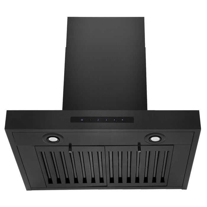 ZLINE BSKE Wall Mount Range Hood in Black Stainless Steel - Topture