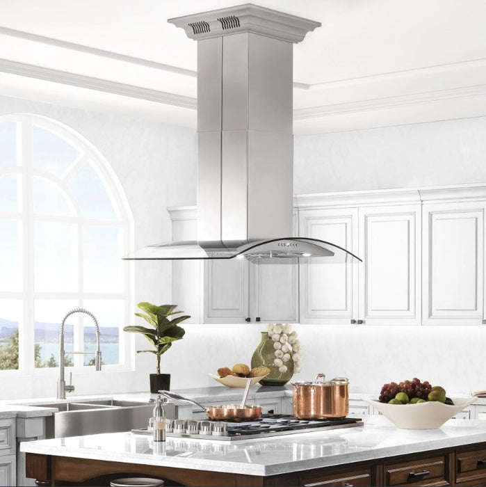 ZLINE GL5i Island Mount Range Hood in Stainless Steel - Topture