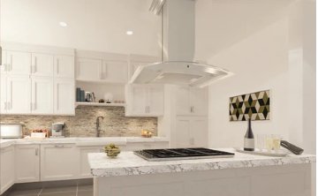 ZLINE Island Mount Range Hood in Durasnow Stainless Steel & Glass - Topture