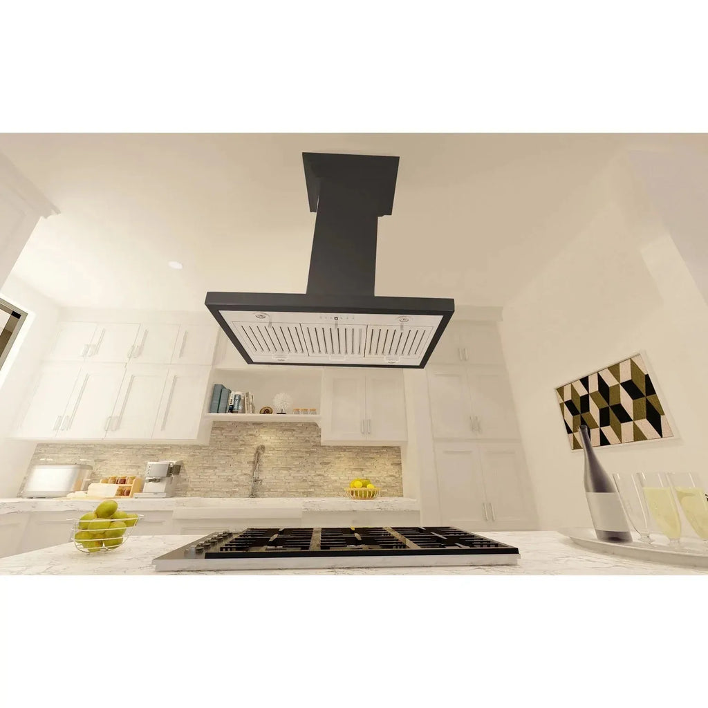 ZLINE KBiCC Wooden Island Mount Range Hood - Topture