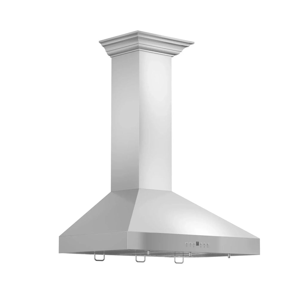 ZLINE KL3CRN 48'' Wall Mount Range Hood with Crown Moulding - Topture
