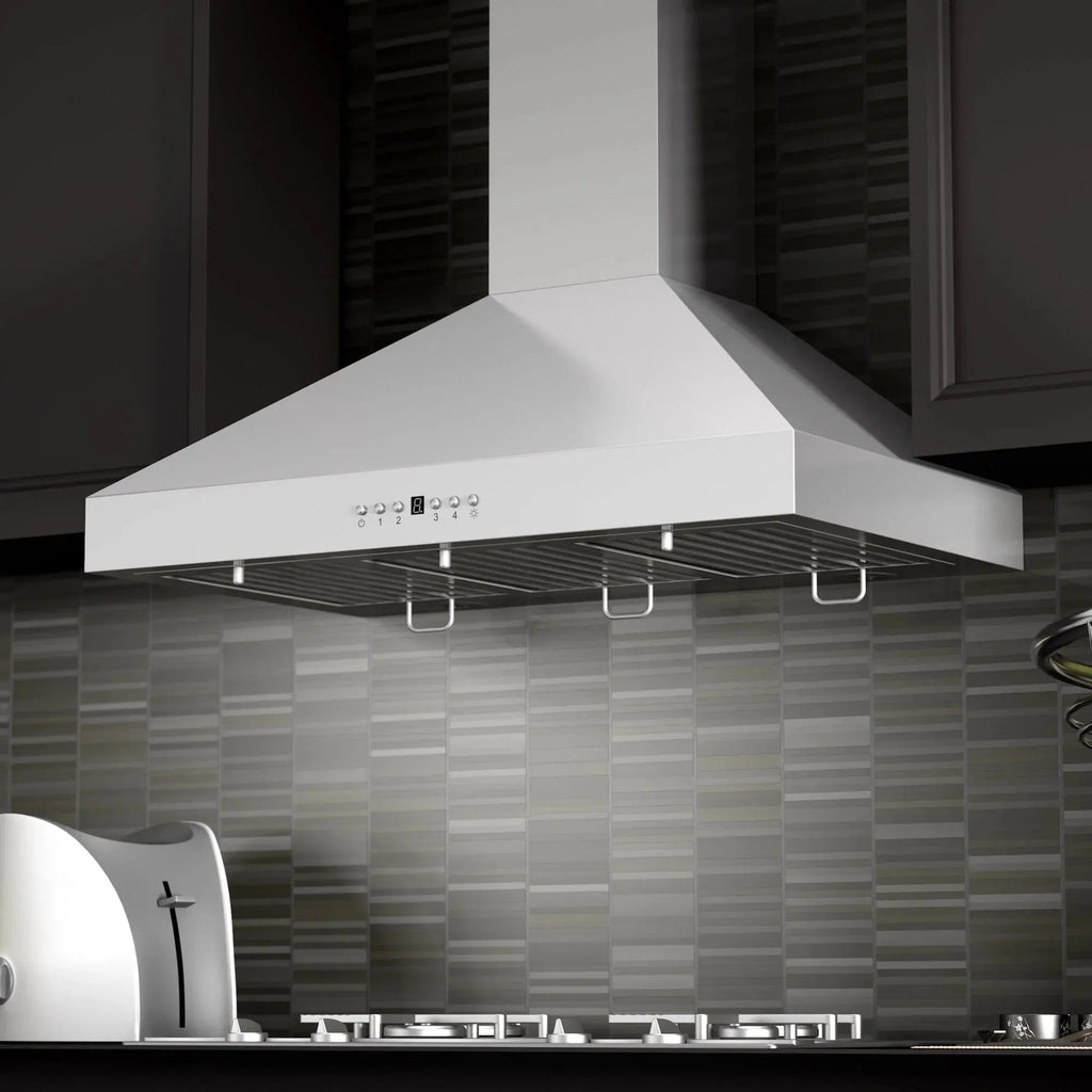 ZLINE KL3CRN 48'' Wall Mount Range Hood with Crown Moulding - Topture