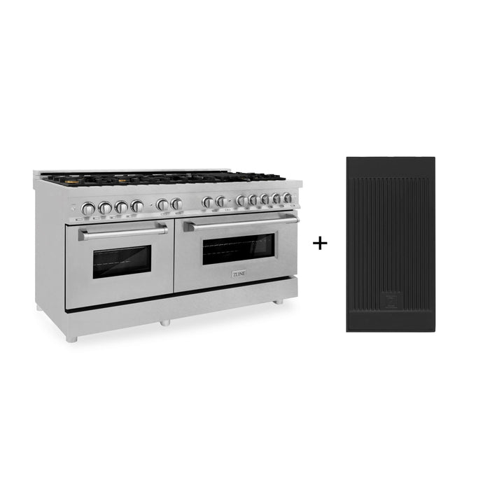 ZLINE Omega | Electric Oven and Gas Cooktop Dual Fuel Range with Griddle and Brass Burners in Fingerprint Resistant Stainless - Topture