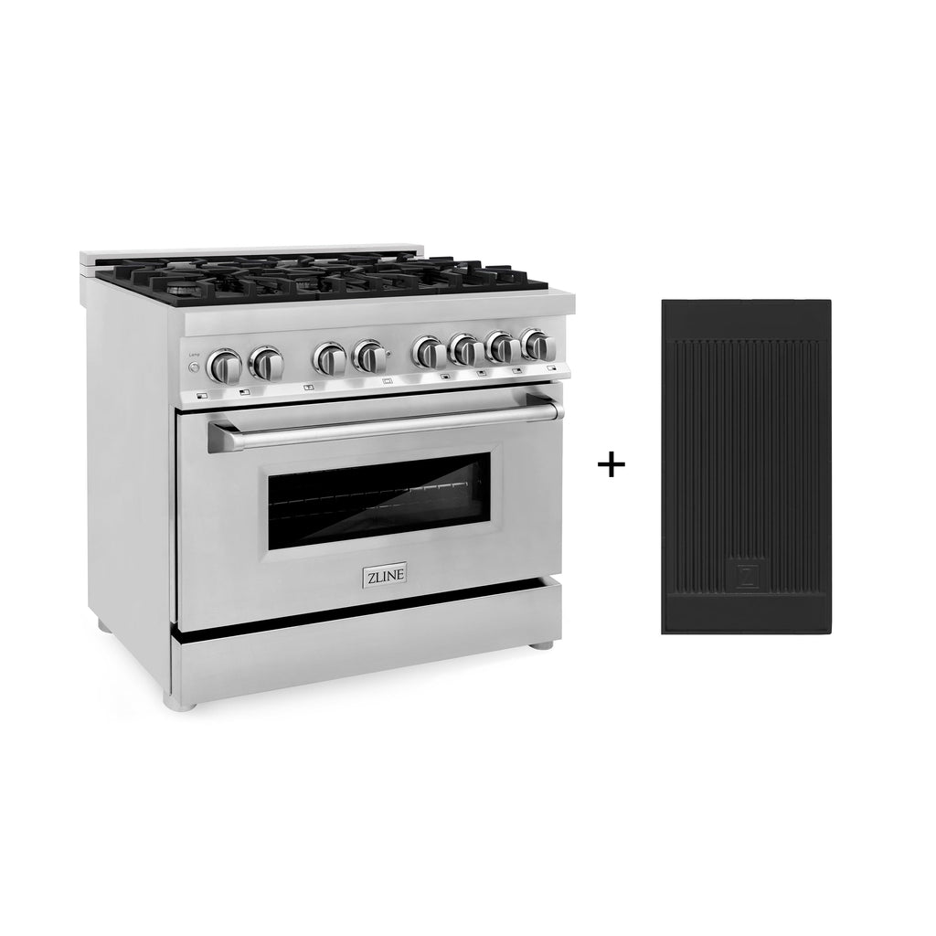 ZLINE Omega | Electric Oven and Gas Cooktop Dual Fuel Range with Griddle in Stainless Steel - Topture