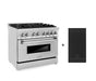 ZLINE Omega | Electric Oven and Gas Cooktop Dual Fuel Range with Griddle in Stainless Steel - Topture